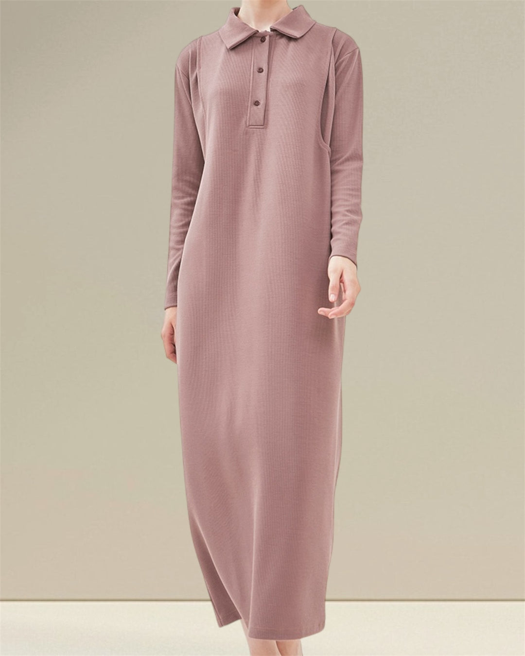 Introducing Huda Nursing Dress, made from a blend of 94% polyester and 6% spandex, featuring a stylish design with easy breastfeeding access.