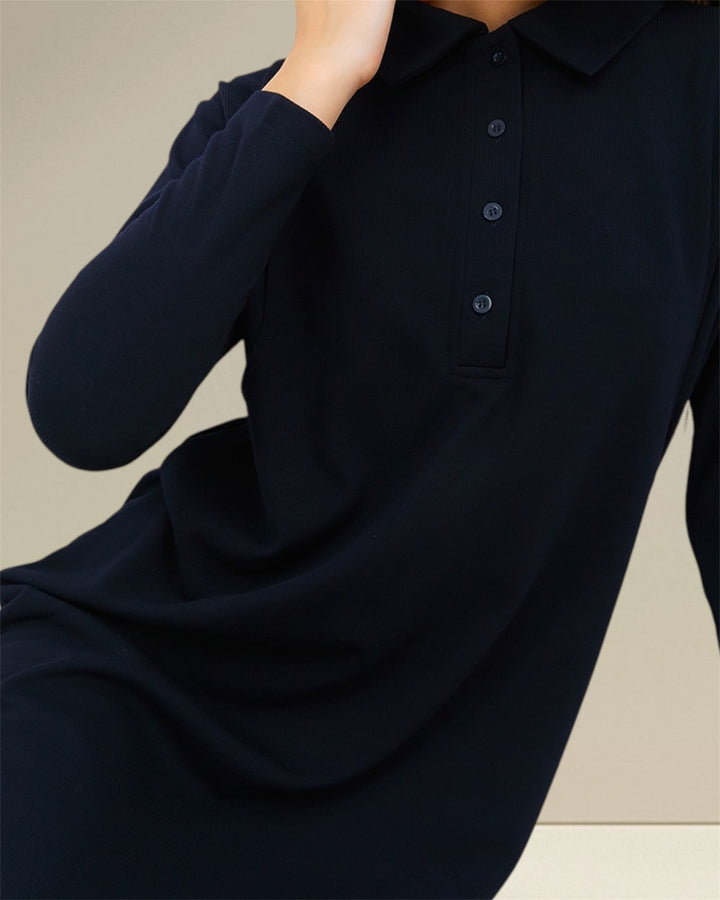 Meet the Huda Long Dress, skillfully made from 94% polyester and 6% spandex yuki rib knit. This soft, elastic fabric ensures lasting comfort. The dress features practical buttons and vertical openings on each side for breastfeeding, making it simple for mothers to nurse discreetly. Perfect for both pregnancy and breastfeeding, the Huda Long Dress is the ultimate blend of elegance and ease.