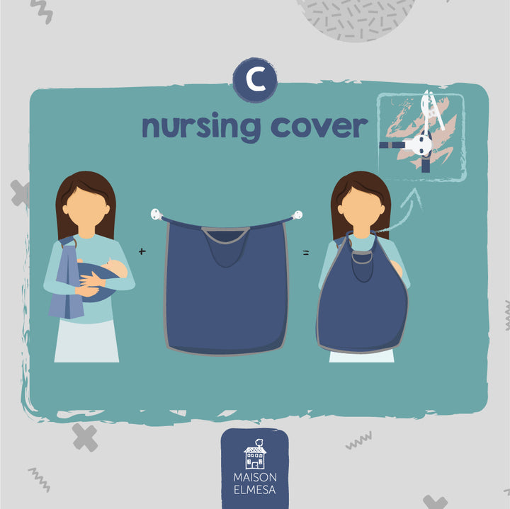 Soft and breathable breastfeeding cover blanket designed for moms and babies, featuring a snug hood for warmth during breastfeeding, naps, or travel. This versatile nursing cover is adjustable for comfort and easy access, and it also doubles as a pushchair blanket for outings